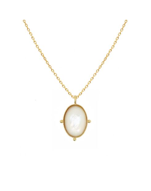 Collier New Calypso en Laiton doré/Nacre