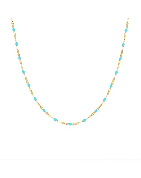 Collier en laiton TuttiFrutti doré/turquoise