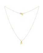 Collier en laiton Lylo doré/perle/croix