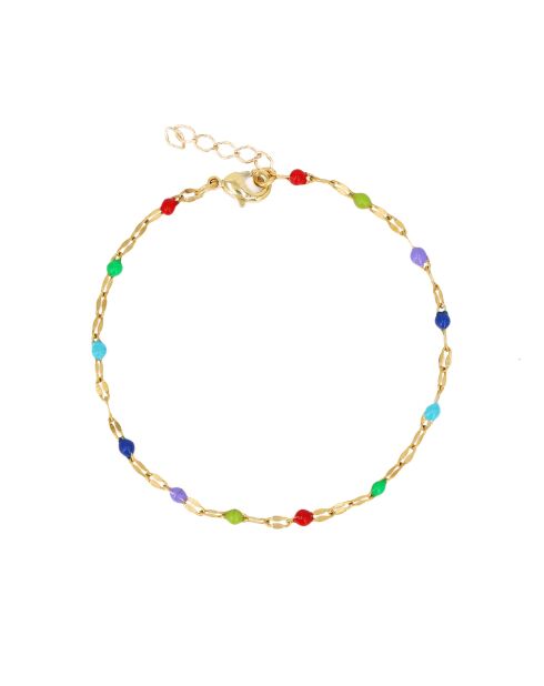 TuttiFrutti Gold/mehrfarbiges Messingarmband