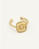 Gold Eye Mini Oracle koperen ring
