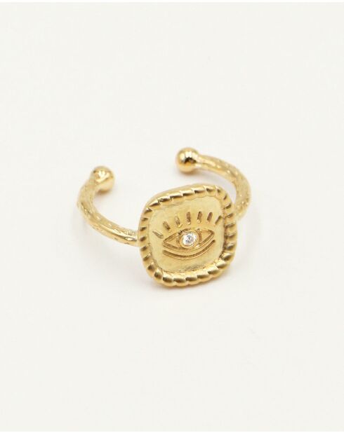 Gold Eye Mini Oracle koperen ring