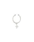 Ring aus silbernem Klee und Perlmutt aus Messing