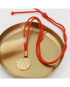 Liefdesketting in goud/koraalmessing