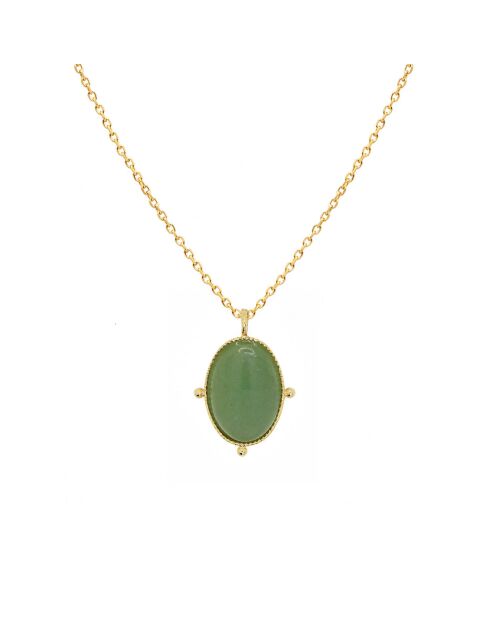 Collier New Calypso en Laiton doré/Aventurine