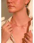 Collier en laiton Diane doré/perle blanche
