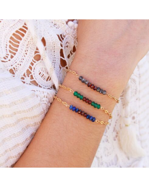 Bracciale Holy Gold in ottone/lapislazzuli