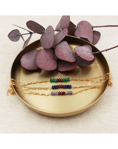 Bracciale Holy Gold in ottone/lapislazzuli