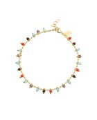 Bracciale in ottone gitano dorato/multicolore