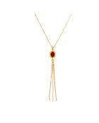 Halskette Solea aus Gold/Karneol aus Messing