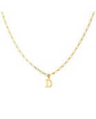Collier Alphabet D en Laiton doré