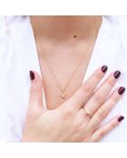 Coffret Lily Collier/Bague ajustable Etoile en Laiton doré/Zircone blanc