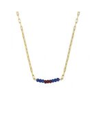 Halskette aus heiligem Goldmessing/Lapis