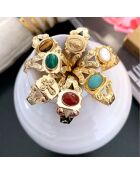Bague Thaïs Croix en Laiton doré