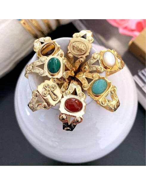 Bague Thaïs Croix en Laiton doré