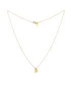 Collier en laiton Lylo doré/perle/fleur ajourée