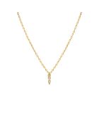 Collier en laiton Lily Goutte doré/zirconium