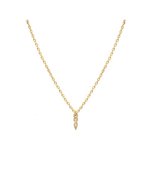 Collier en laiton Lily Goutte doré/zirconium