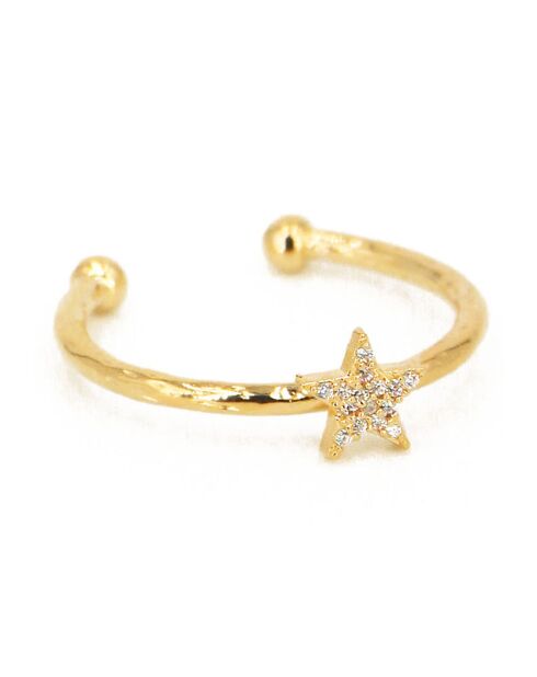 Lily Gold Star ring in verguld messing