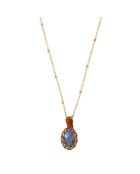 Collier en laiton Mini Chakra doré/lapis