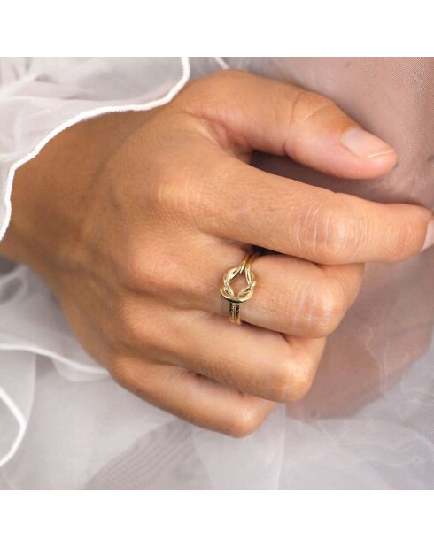 Anillo Léa de latón dorado