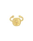 Mini Oracle gouden ster koperen ring