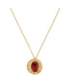 Nuova collana Calypso in ottone dorato/corniola