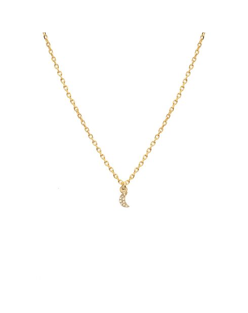 Collier en laiton Lily Lune doré/zirconium