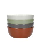 4 veelkleurige zomerschalen van gerecycled plastic - D.16 cm