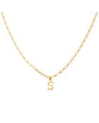 Collier Alphabet S en Laiton doré