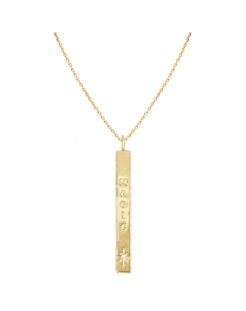 Collier Magic en Laiton doré/Zircone blanc