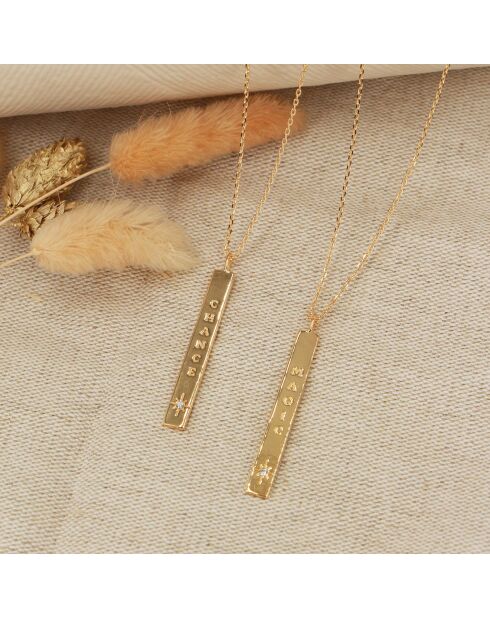 Collier Magic en Laiton doré/Zircone blanc