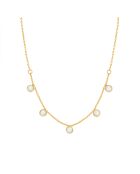 Collier en laiton Loulou doré /nacre blanche