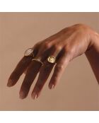 Anillo Luna de latón dorado