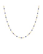 Collier en laiton TuttiFrutti doré/bleu