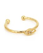Lily Gold Eye-ring in verguld messing