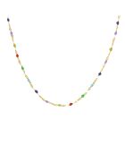 TuttiFrutti Halskette aus goldenem und mehrfarbigem Messing
