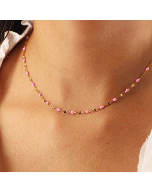 Collier en laiton TuttiFrutti doré/rose pâle