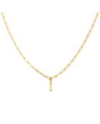 Collier Alphabet I en Laiton doré