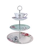 Soporte para tartas de cerámica multicolor escalonado - 27x27x34 cm