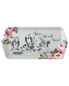 Plateau à sandwich rectangulaire Alice au pays des Merveilles vert - 15x30.5 cm