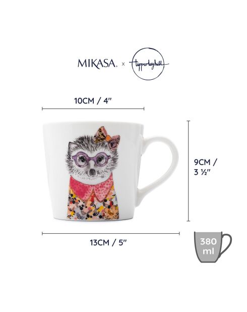 Mug en porcelaine fine Mikasa Tipperleyhill blanc - 380ml