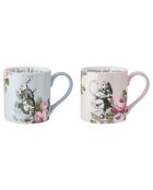 2 Mugs en Céramique Alice au pays des Merveilles multicolores - 380 ml