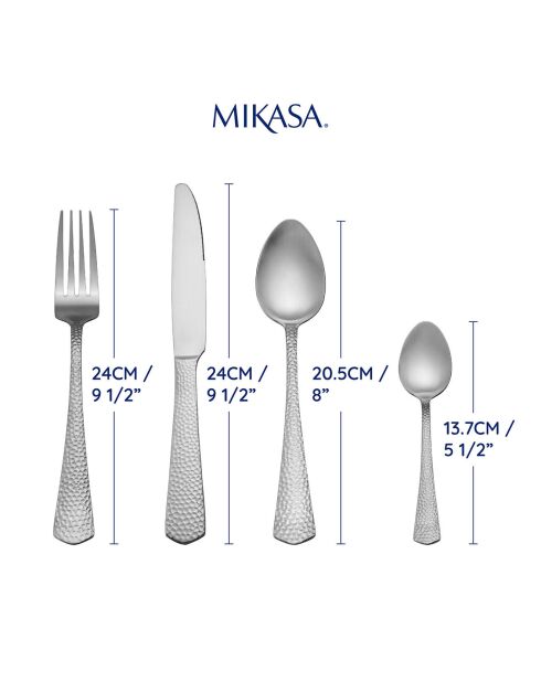 Besteckset aus silbernem Edelstahl - 16-teilig