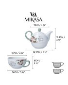 Theière & Tasse en Céramique empilables Alice au pays des Merveilles blanches