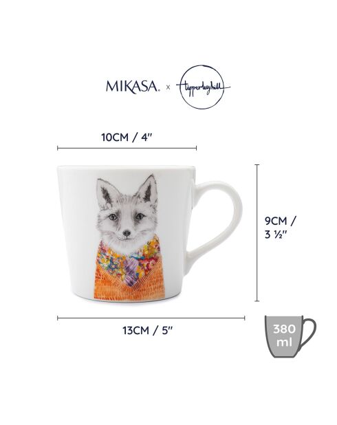 Mug en porcelaine fine Mikasa Tipperleyhill blanc - 380ml
