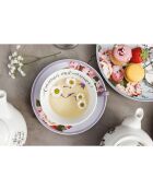Taza y platillo de cerámica morada de Alicia en el país de las maravillas, 210 ml