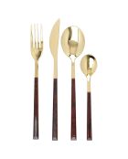 Set posate dorate - 16 pezzi