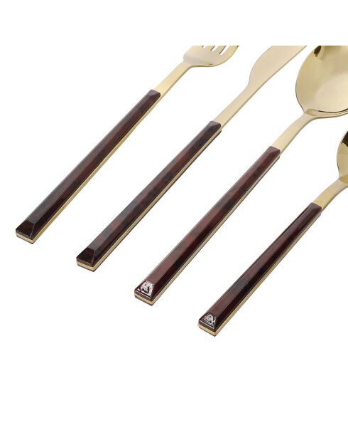 Set posate dorate - 16 pezzi