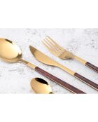 Set posate dorate - 16 pezzi